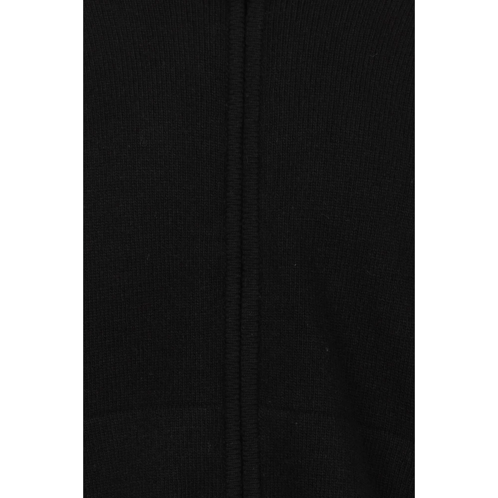 C.P. Company Zwarte Lamswol Ritsvest Sweaters Black Heren