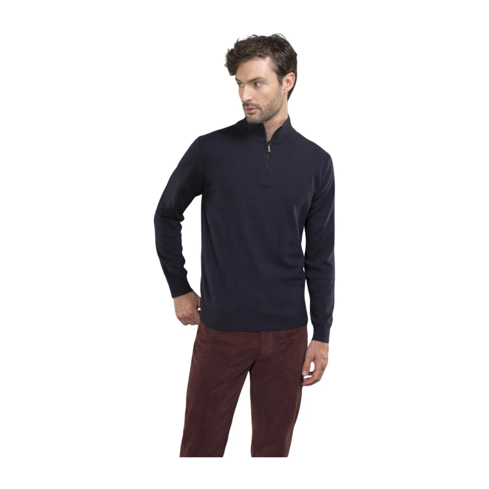 Moorer Men's Blue Turtlenecks, 4XL, Terni-Ws5