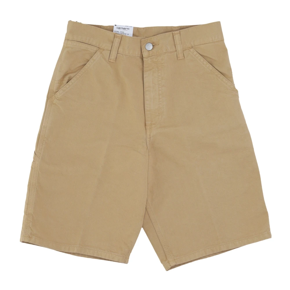 Carhartt WIP Bourbon Garment Dyed Werkshorts Beige Heren