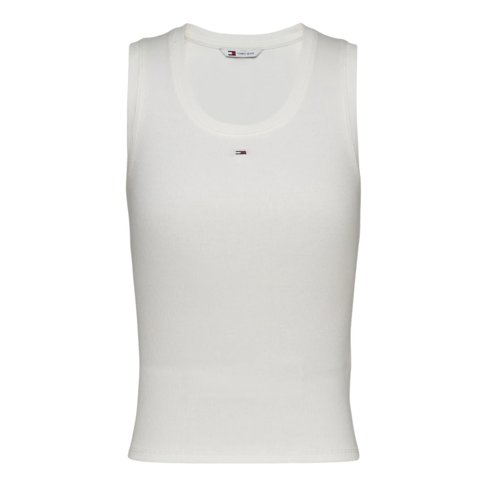 Tommy Jeans Beige Mouwloze Effen Top Beige Dames