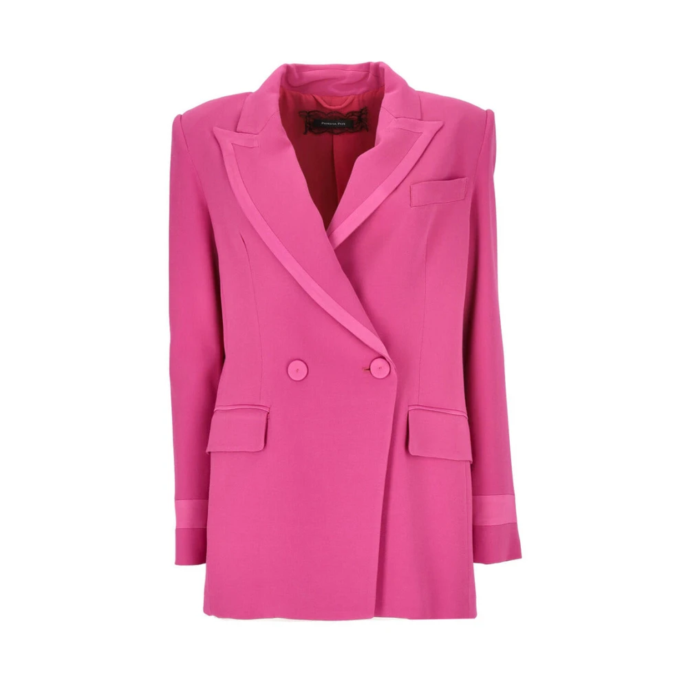 PATRIZIA PEPE Klassieke jas gemaakt in Italië Pink Dames