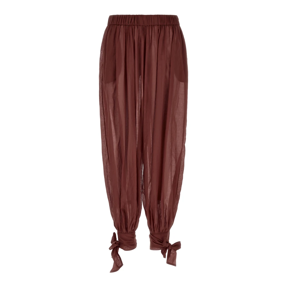 Andamane Women's Red Wide Trousers, Xs, Noor Trousers