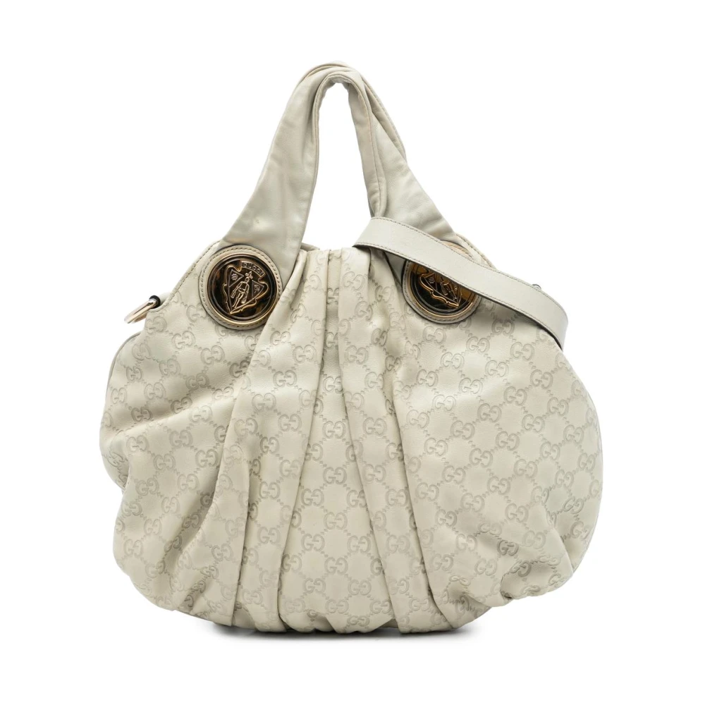 Gucci Vintage Women's White Pre-Owned Leather Satchel