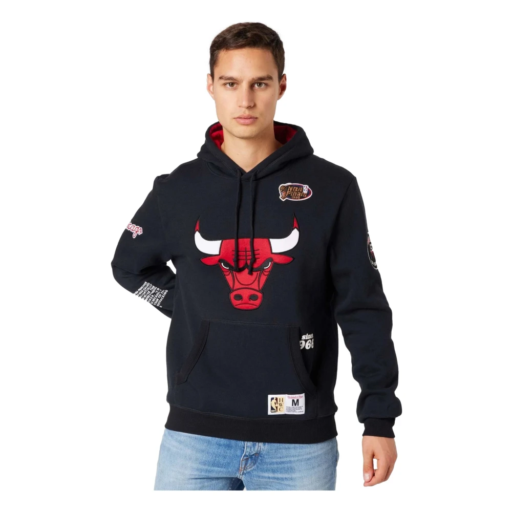 Mitchell & Ness Chicago Bulls NBA All Over Crew Hoodie Black Heren