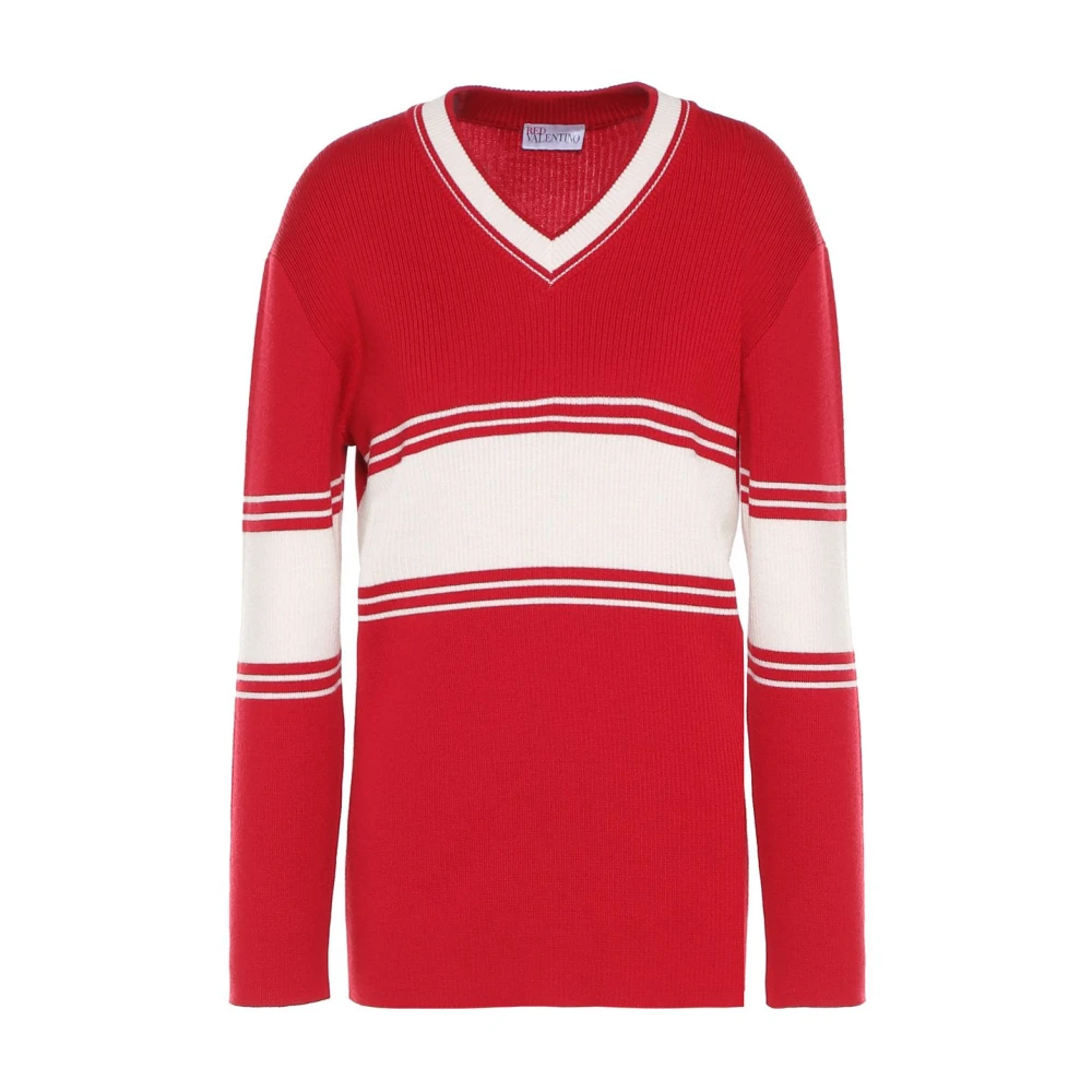 Valentino - Knitwear > V-neck Knitwear - - RED Valentino - Modalova