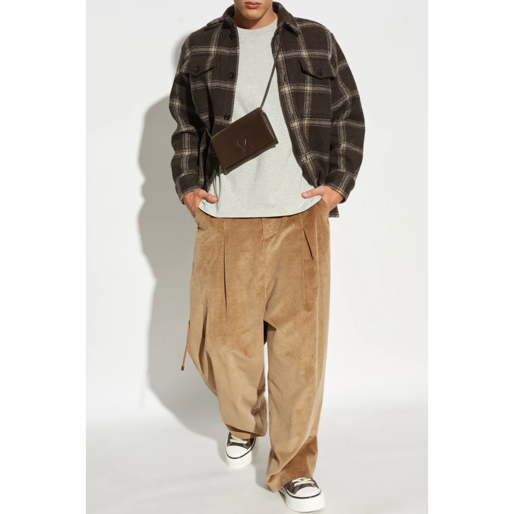 Ami Paris Wollen overhemd Brown Heren