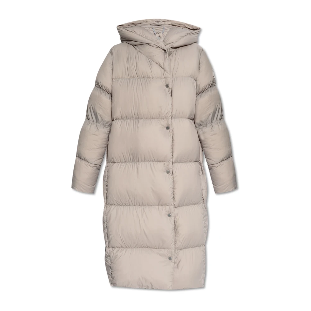 Canada Goose Lange gewatteerde jas met capuchon waterafstotend winddicht Gray Dames