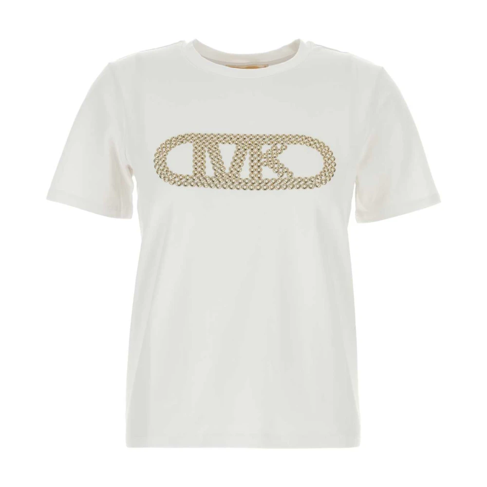 Michael Kors Klassisk Vit Bomull T-shirt White, Dam