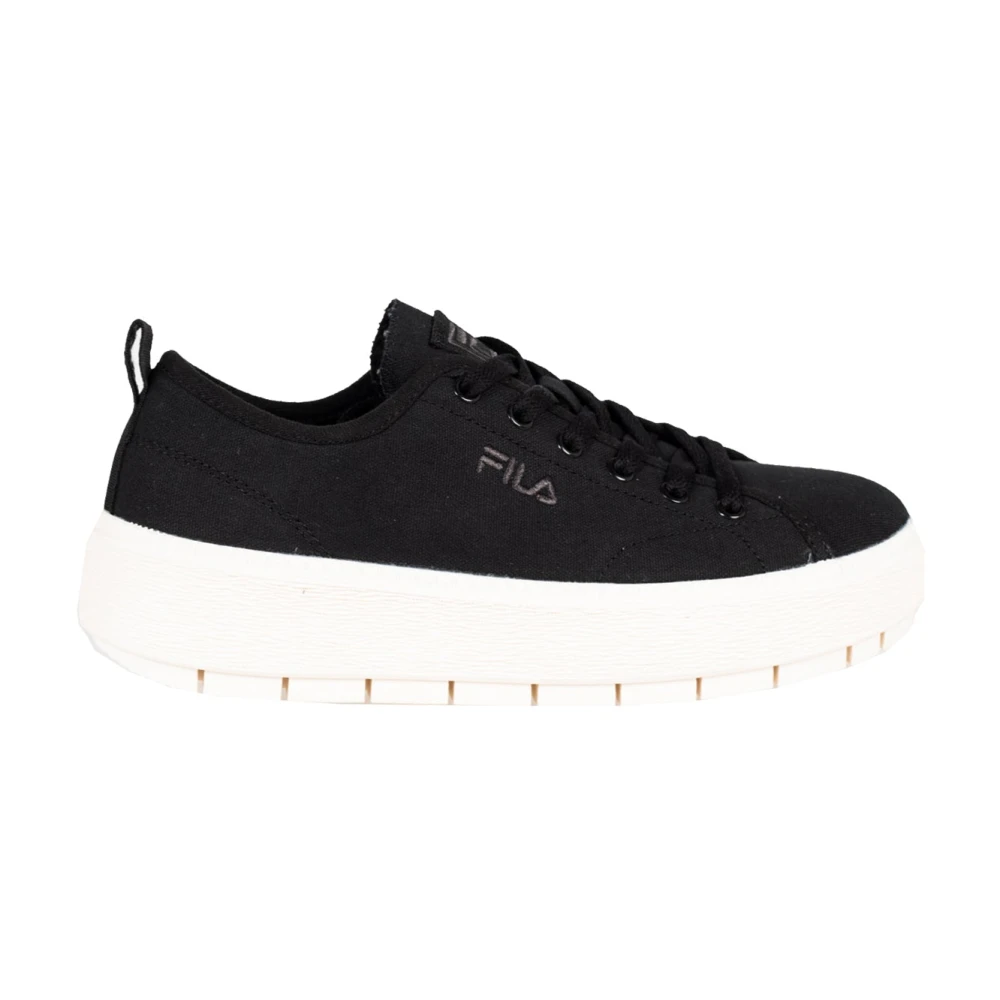 Fila Platform Sneakers met Geborduurd Logo Dames Schoenen Zwart