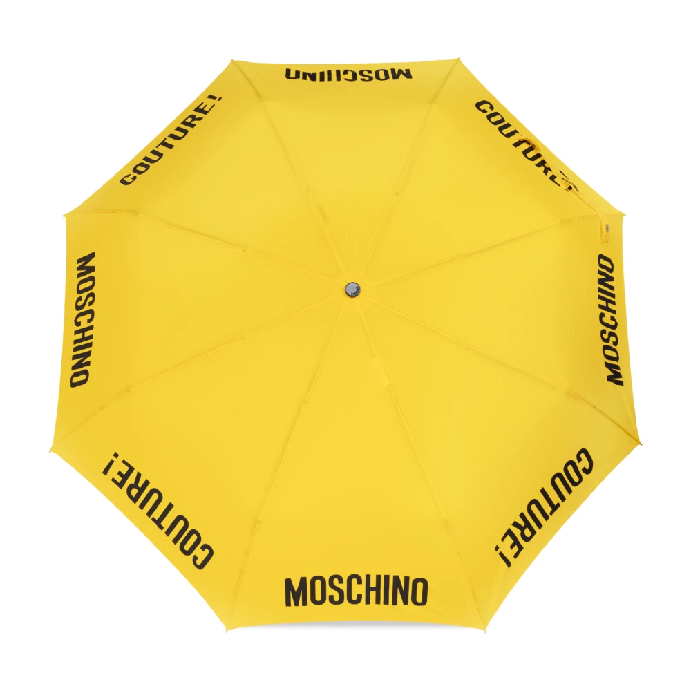 Moschino Opvouwbare paraplu met logo Yellow Unisex
