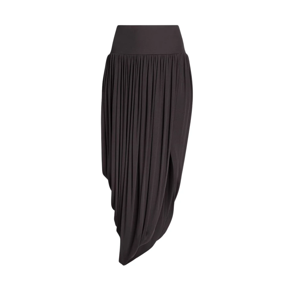 Alaïa Women's Black Midi Skirts, Xs, Twisted Fluid Jersey Skirt