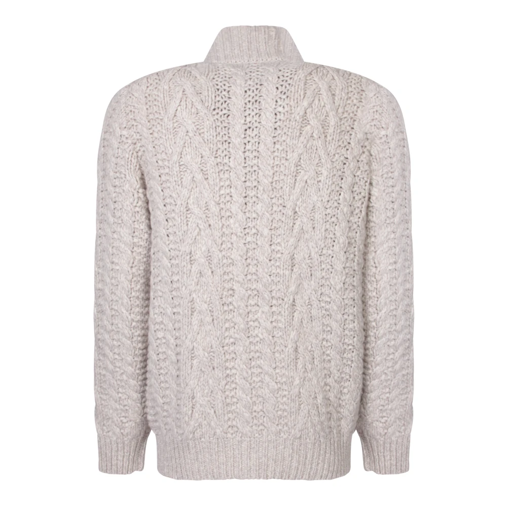 BRUNELLO CUCINELLI Luxe Witte Cardigan Sweater Aw24 White Heren