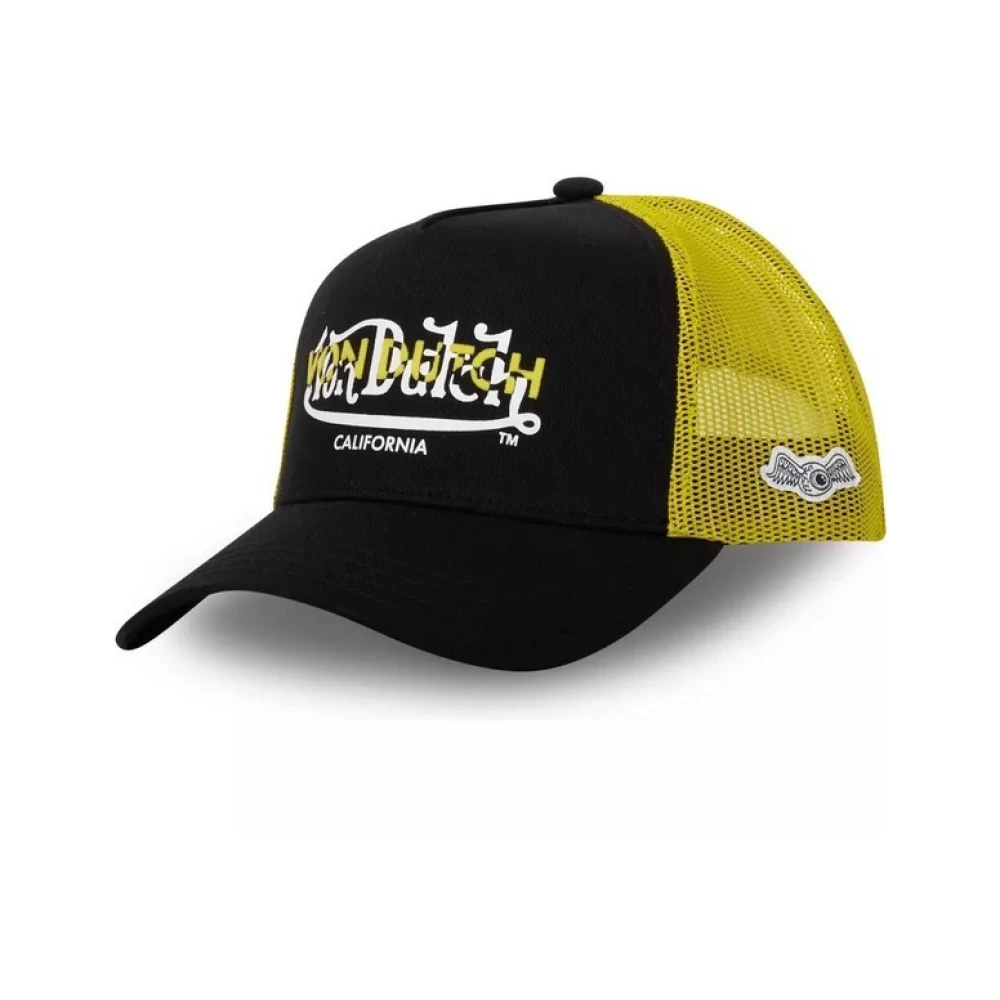 VON Dutch Svart Gul Trucker Cap Multicolor, Herr