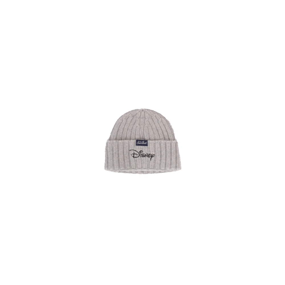 Saint Barth Grijze Logo Wolmix Kasjmier Hoed Gray Heren