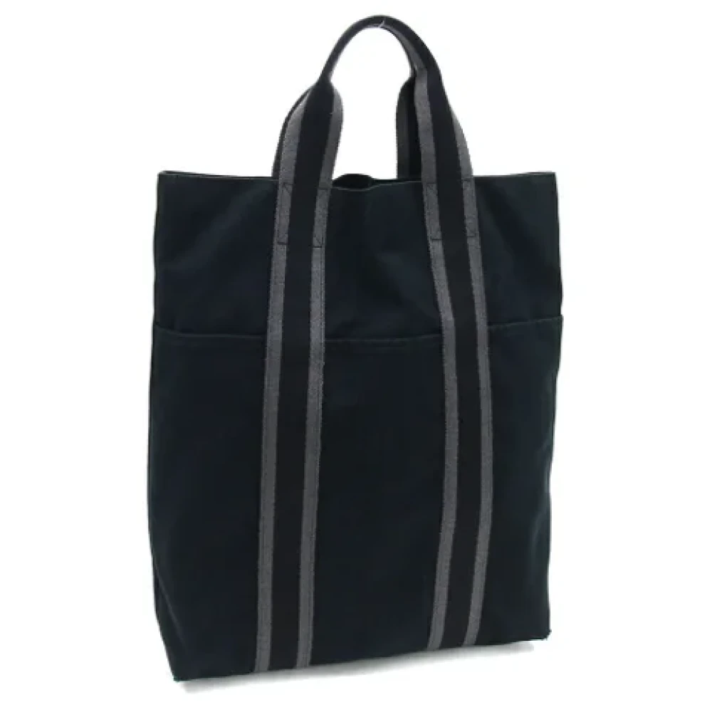 Hermès Vintage Pre-owned Cotton handbags Black Dames
