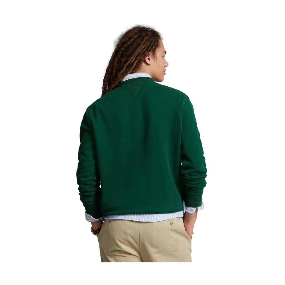 Ralph Lauren Fleece Crewneck Sweatshirt Green Heren