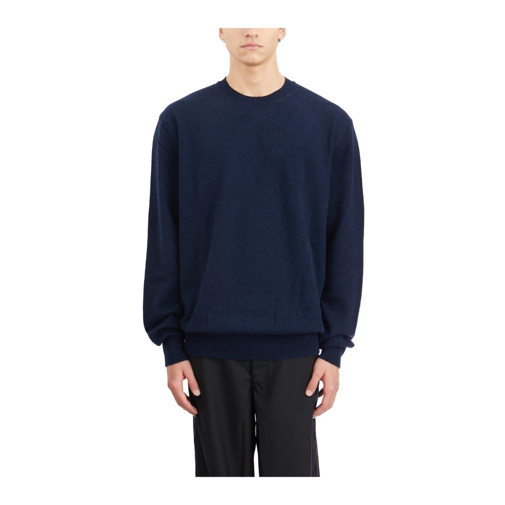 Comme des Garçons Wollen Ronde Hals Trui Blue Heren