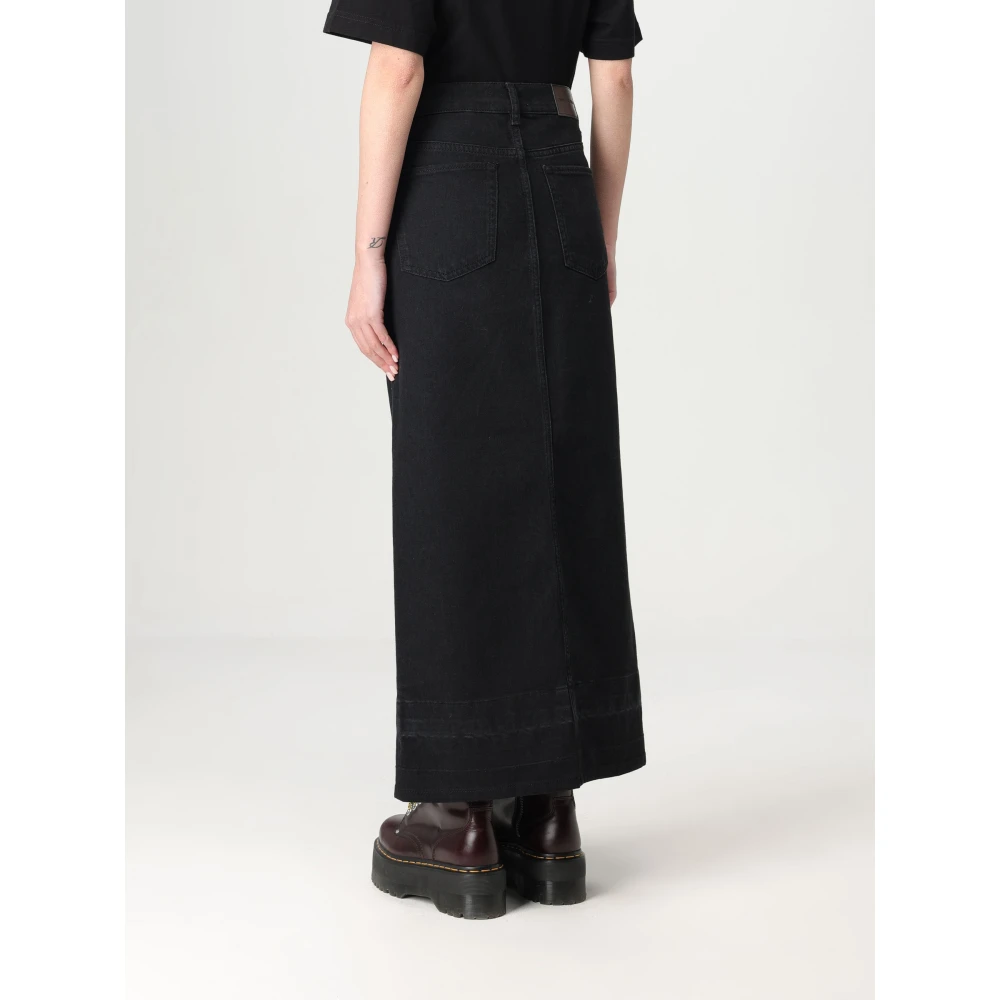 pinko Denim Rok met Cairo Stijl Black Dames