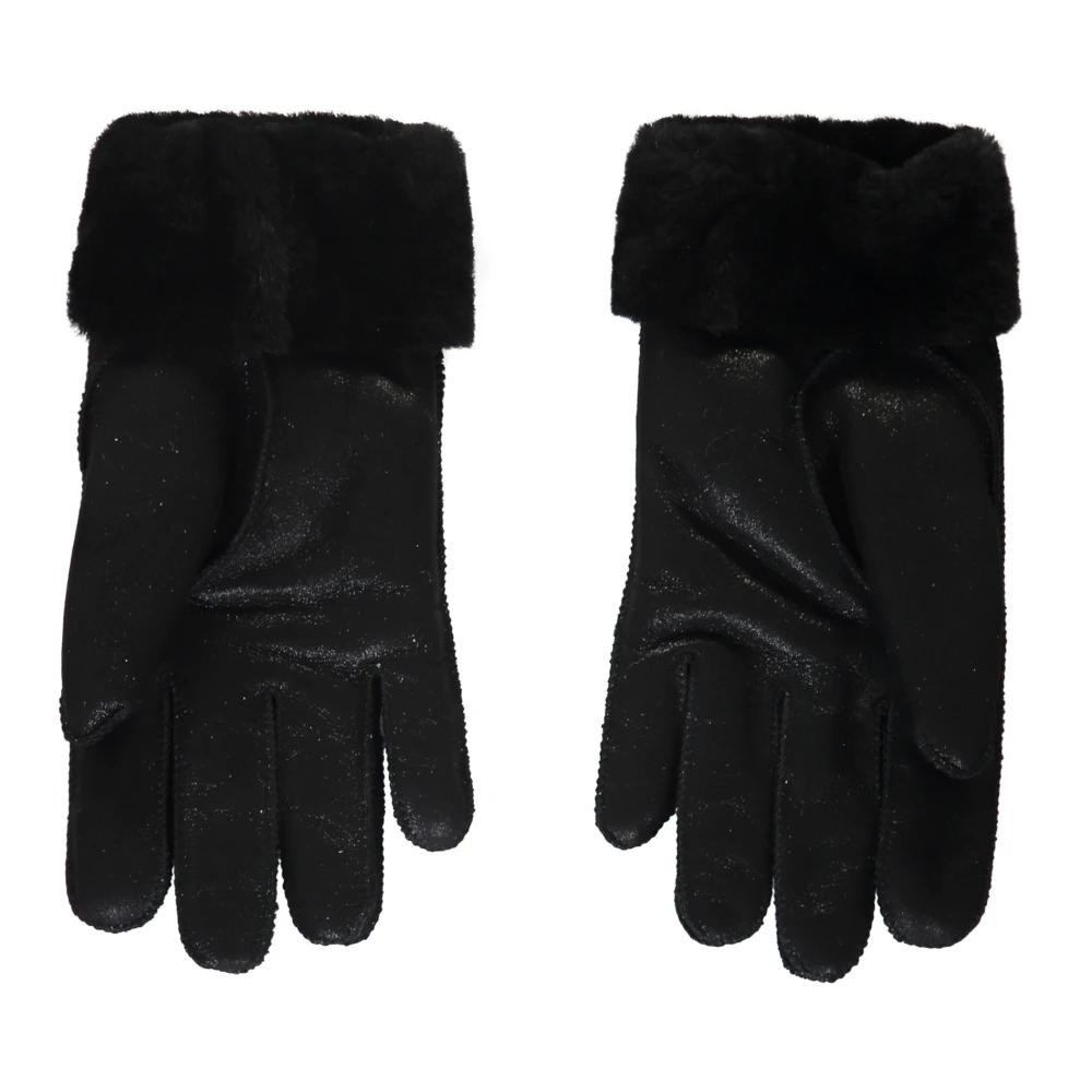 Parajumpers Shearling Handschoenen met Contraststiksels Black Dames