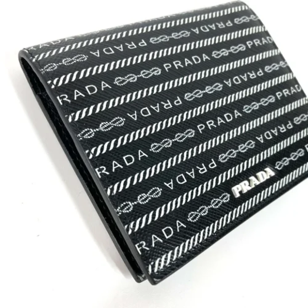 Prada Vintage Pre-owned Leather wallets Black Dames