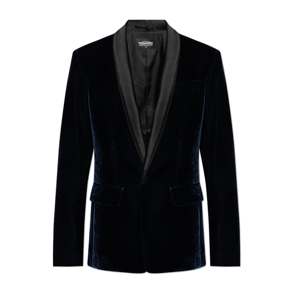 Dsquared2 Fluwelen blazer Blue Heren