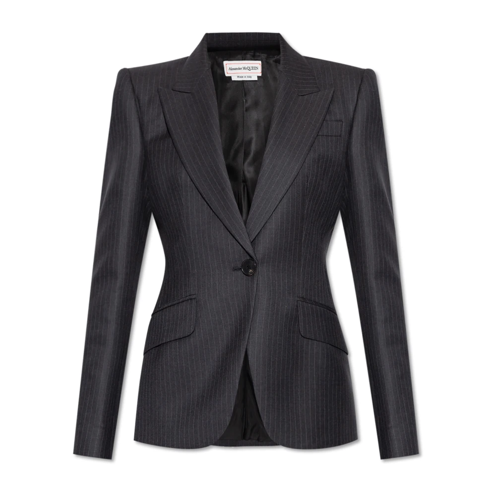 Alexander mcqueen Blazer met gestreept patroon Gray Dames