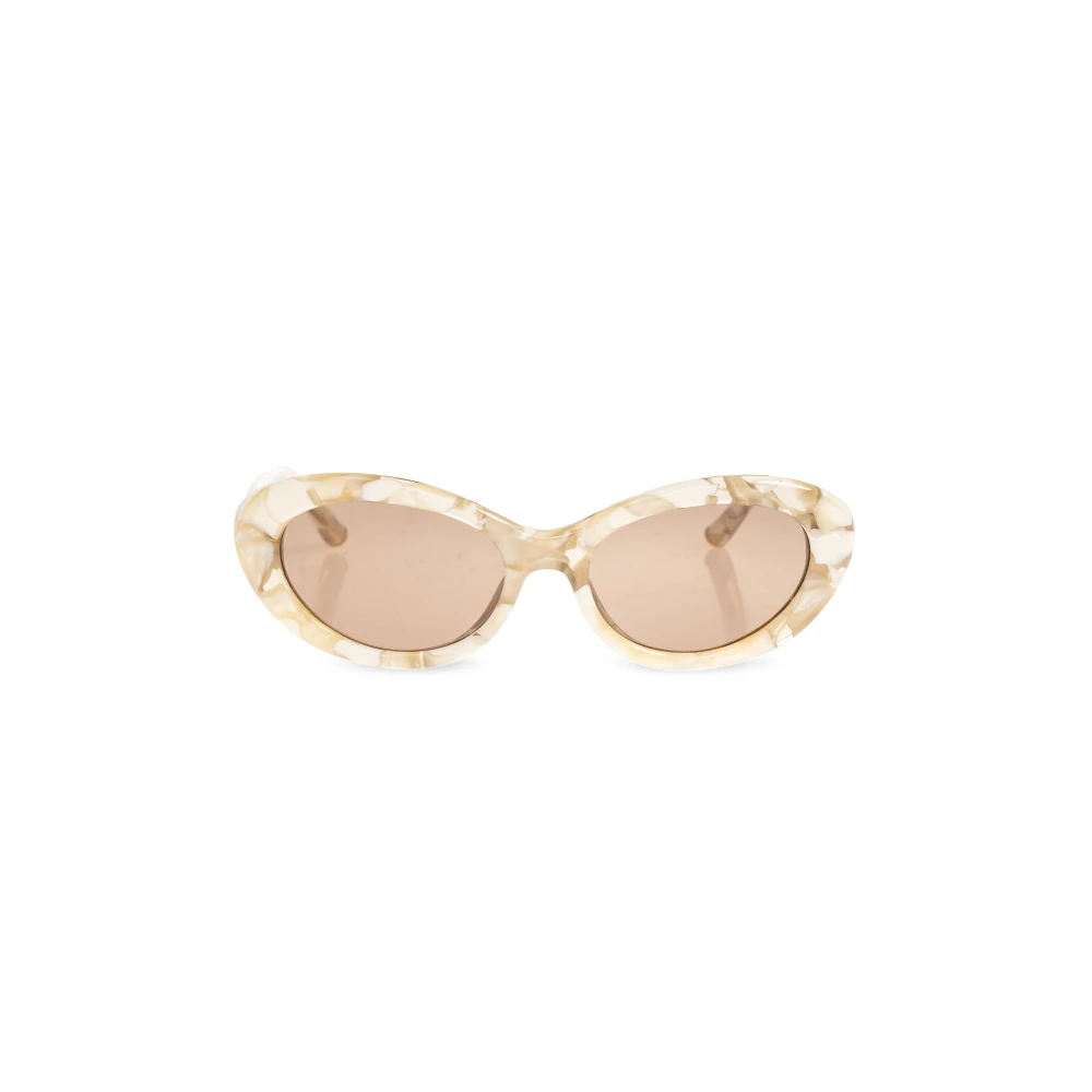 Dolce & Gabbana Donna Bianco/Marrone Dg4519 346173 Occhiali Da Sole Acetato Rotonda Normale - Immagine 3