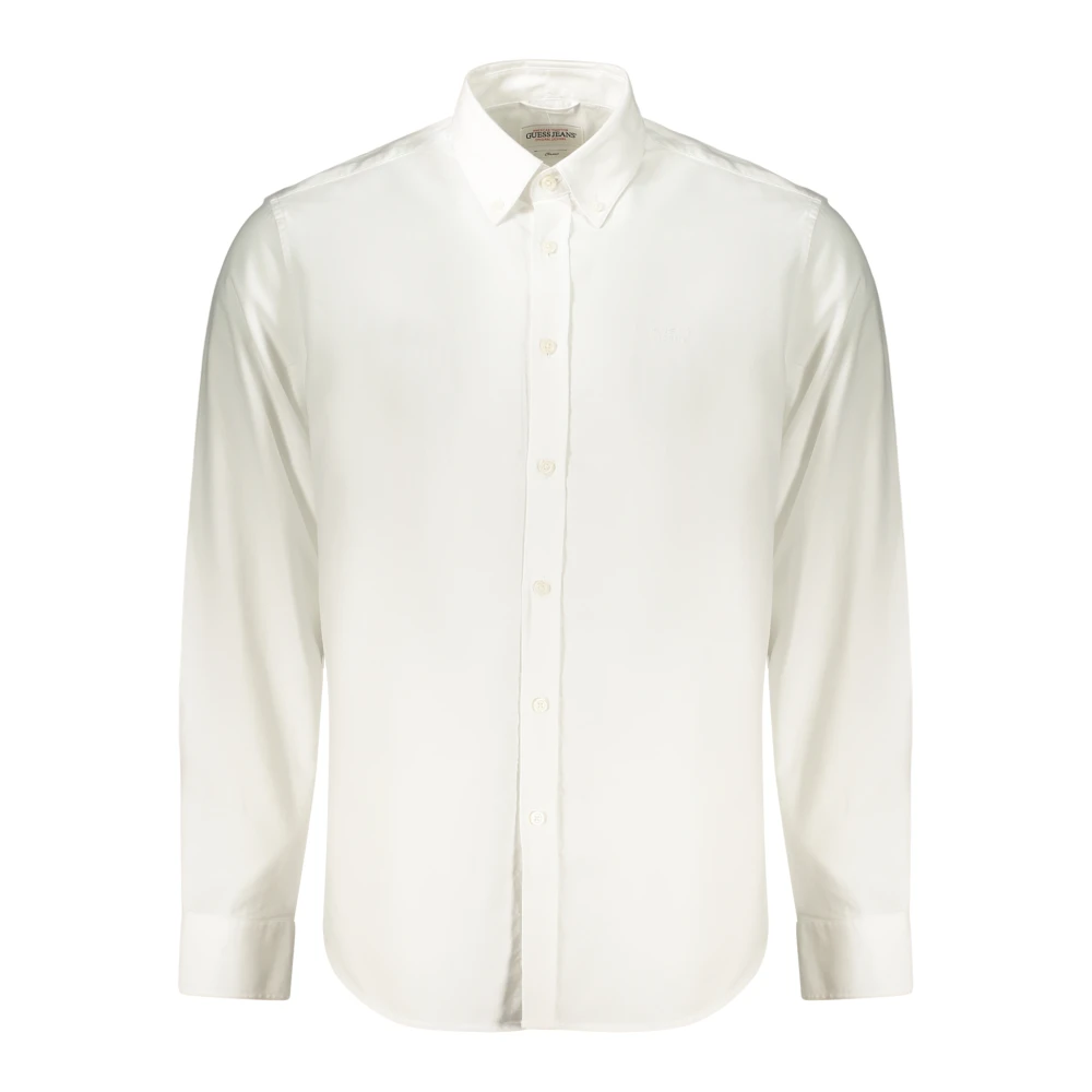Guess Long-Sleeved Shirt - Male - Formal Shirts - White - 2XL - Shirts