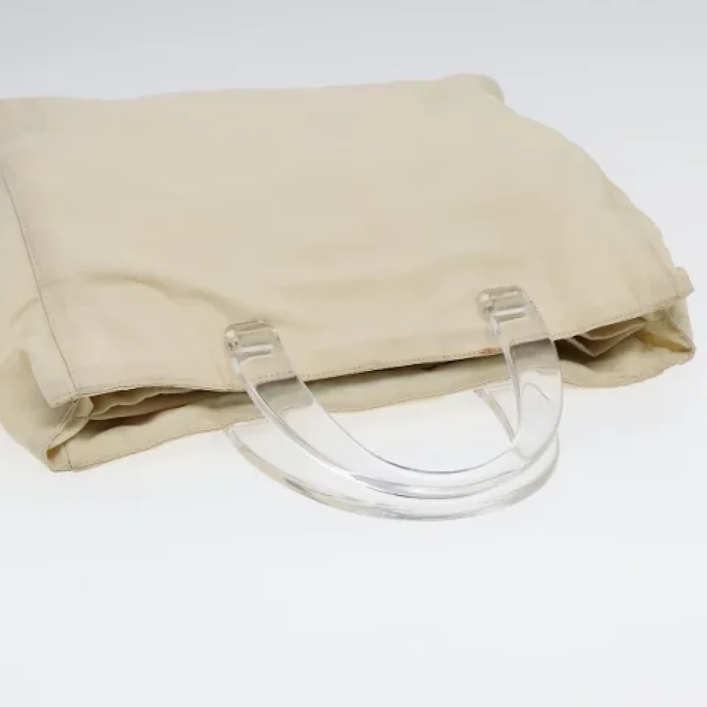 Prada Vintage Pre-owned Leather handbags Beige Dames