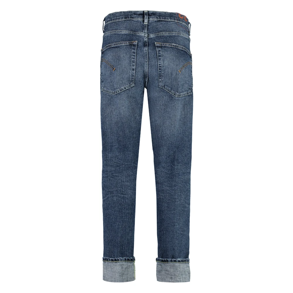 Dondup Slim Fit Metalen Knoop Jeans Blue Heren