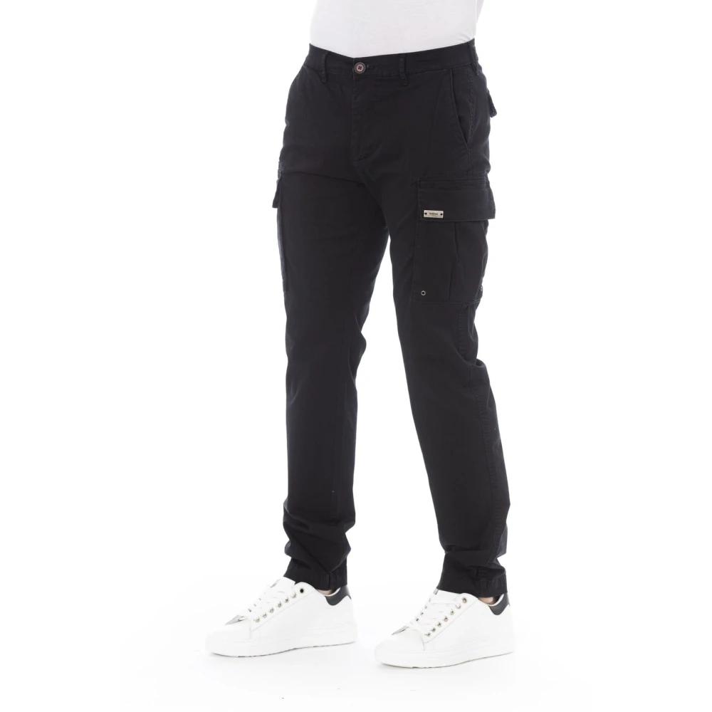 Baldinini Cargo Broek Effen Kleur Trendy Black Heren