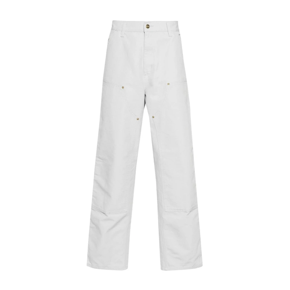 Carhartt WIP Grijze Canvas Straight Leg Broek Gray Heren