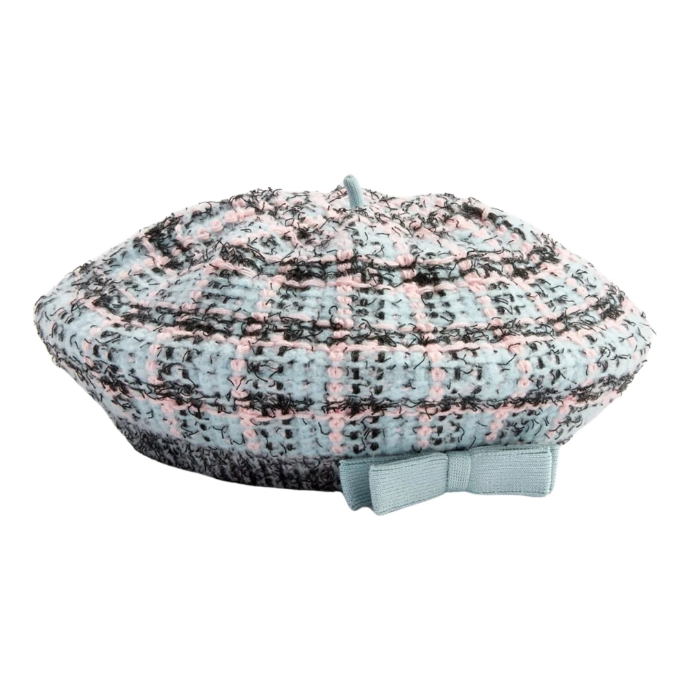 Self Portrait Women's Textured Stripe Knit Beret