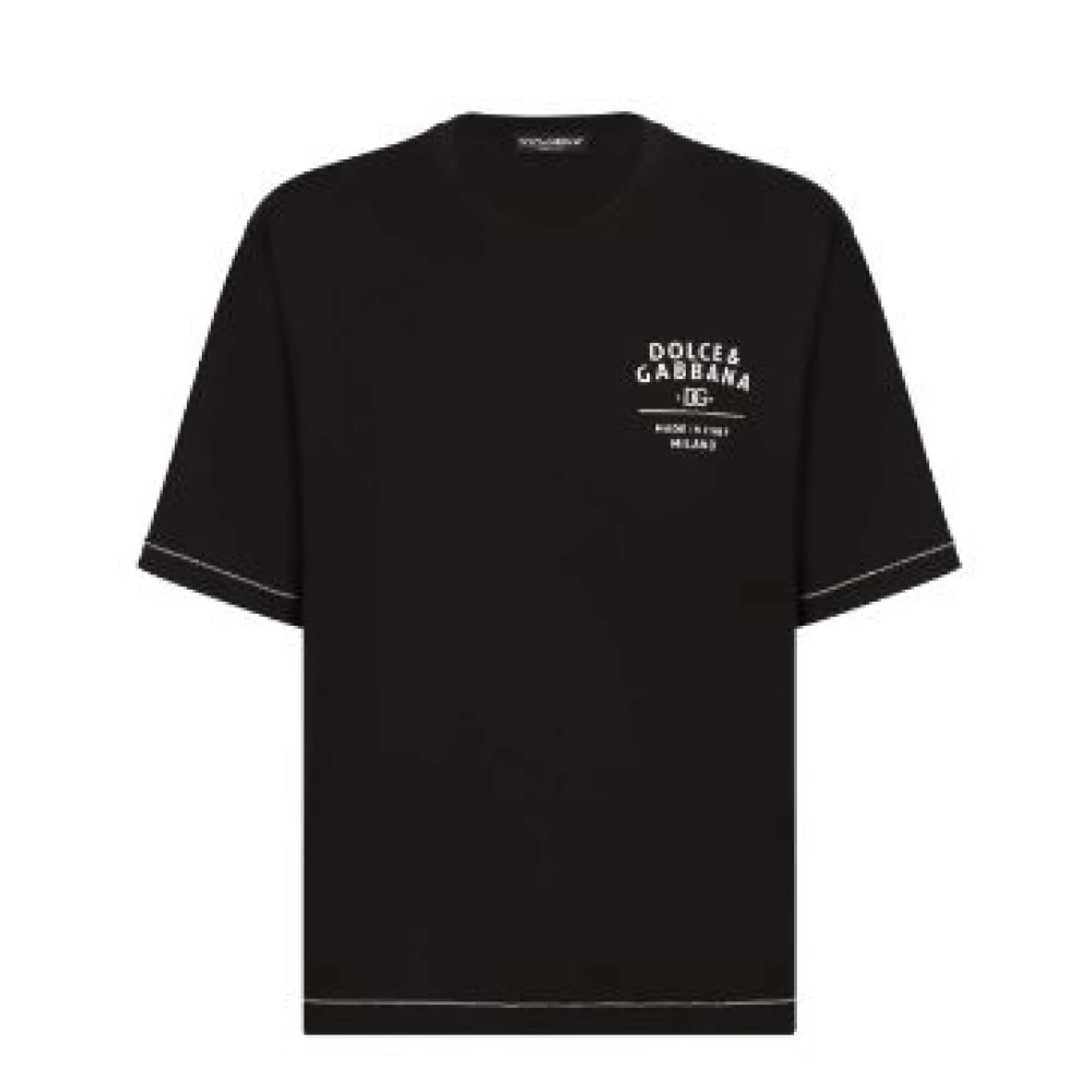 Dolce & Gabbana Zwarte T-shirts en Polos van Dolce Gabbana Black Heren