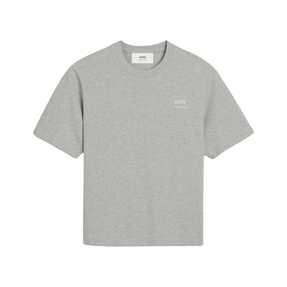 Ami Paris T-Shirts Gray Heren