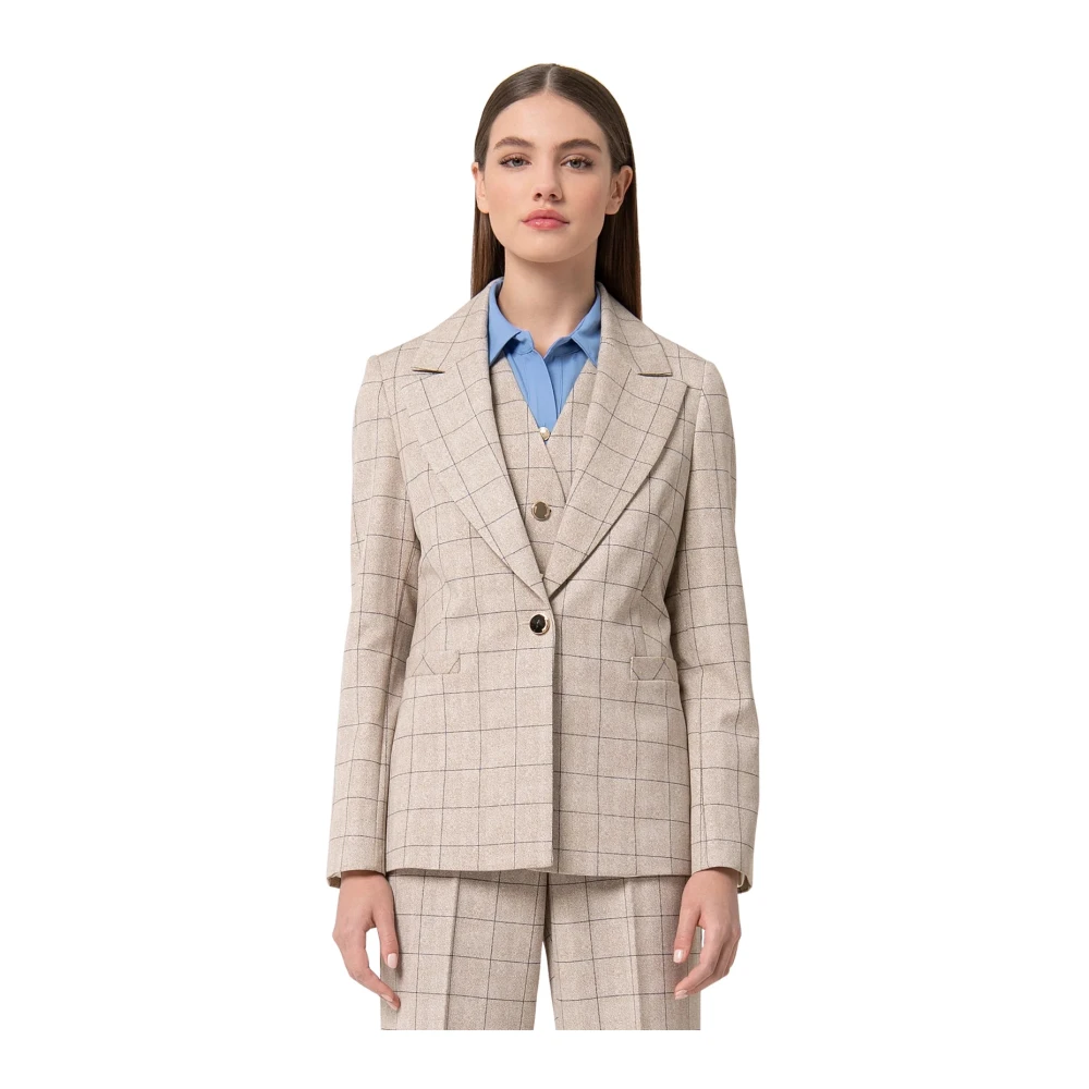 Fracomina Stijlvolle Jassen Collectie Beige Dames