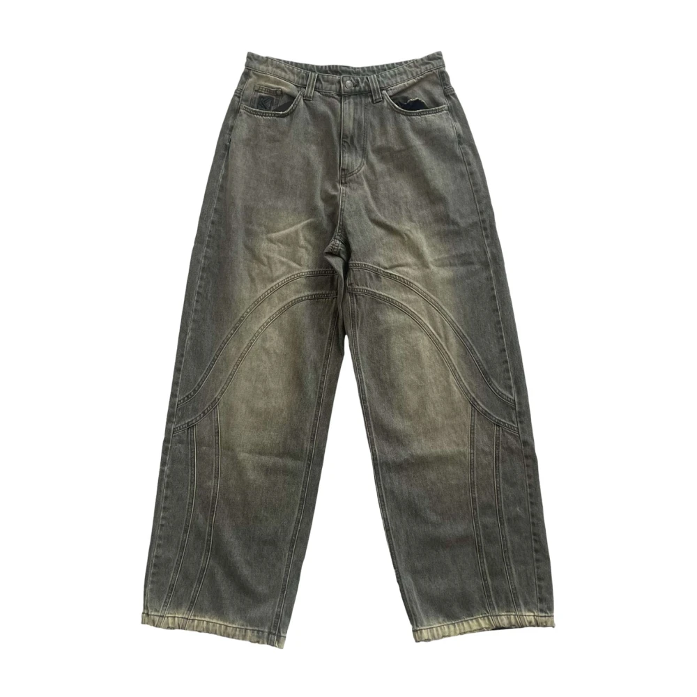 Karl Kani Groene Denim Jeans Herfst Winter 2024 Green Heren