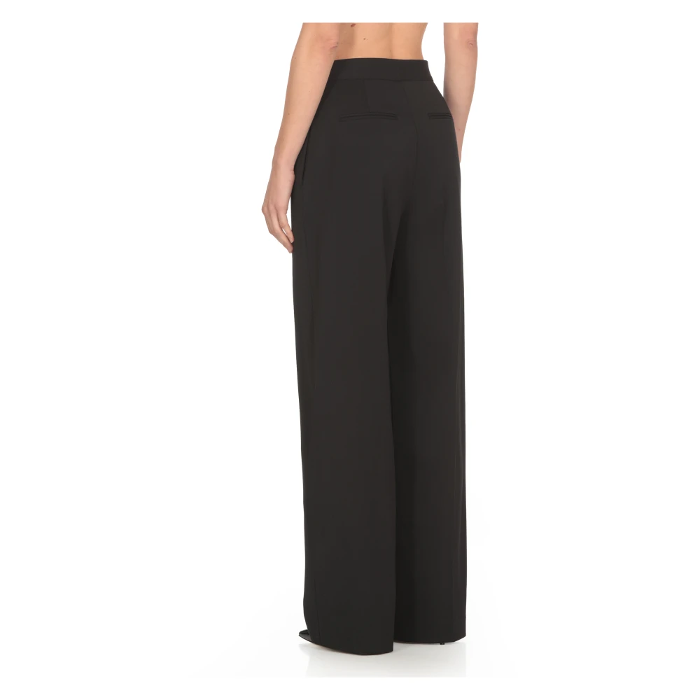 Msgm Zwarte wollen broek met zakken Black Dames