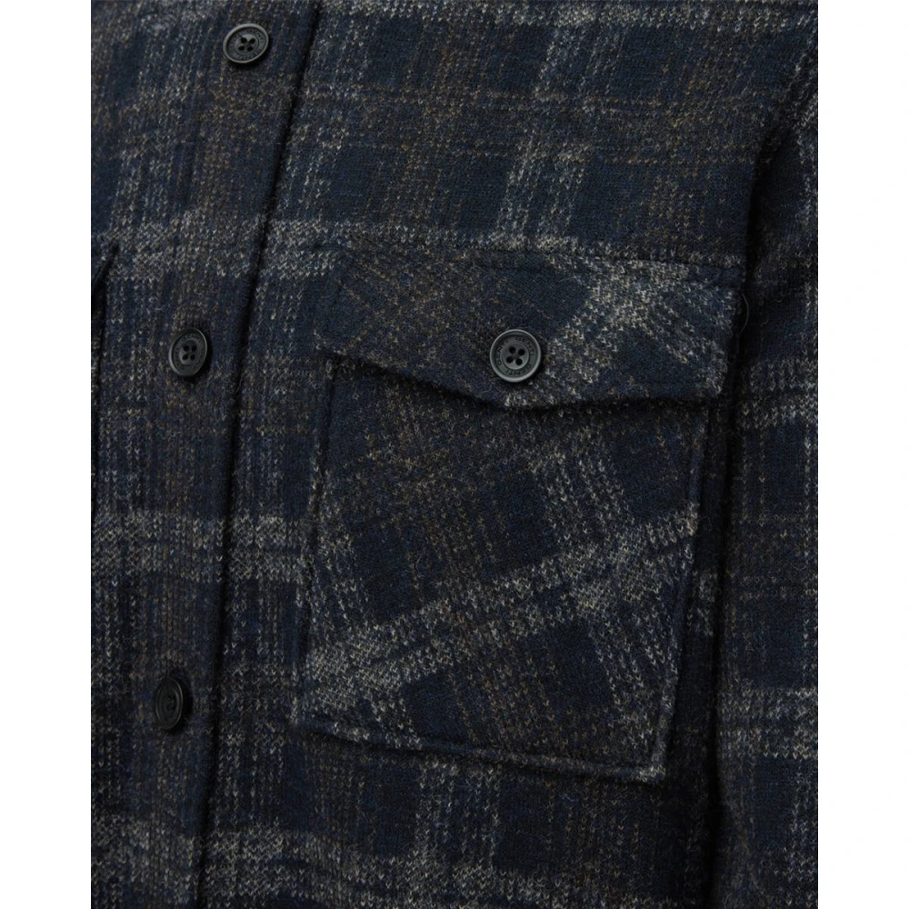 Genti Stijlvolle Overshirt Blue Heren