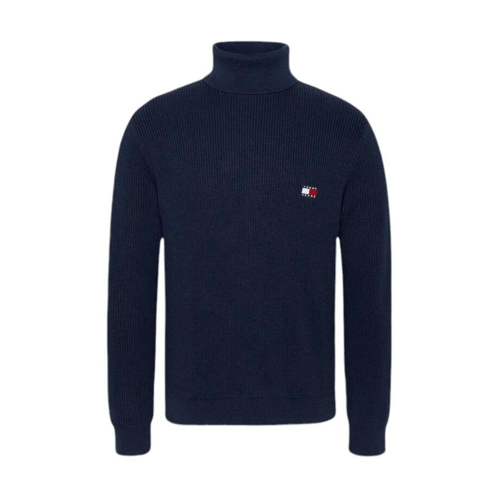 TOMMY JEANS Heren Truien & Vesten Tjm Slim Xs Badge Rollneck Blauw