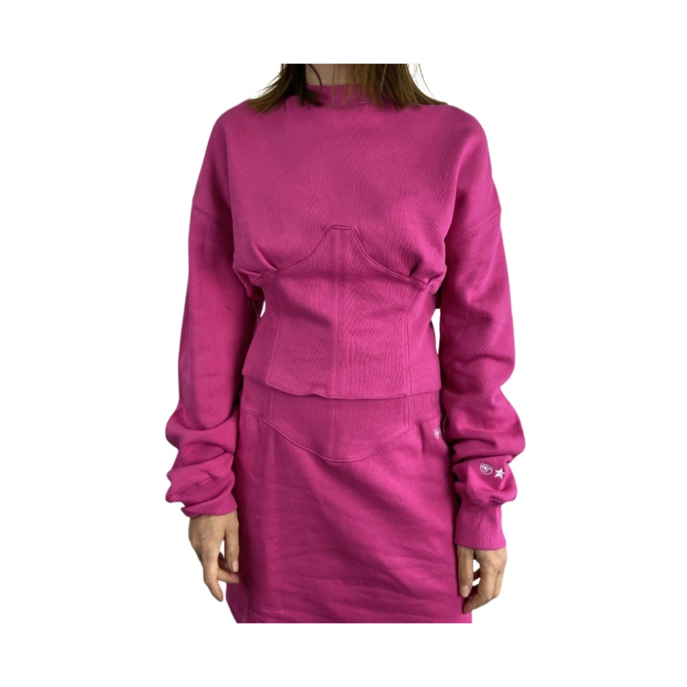 Chiara Ferragni Collection Roze Korte Sweatshirt Pink Dames