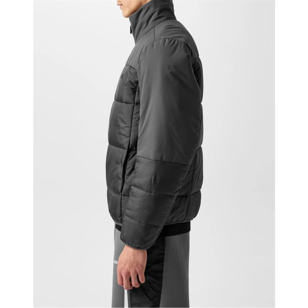 Hugo Boss Grijs Zwarte Pufferjas met ritssluiting Gray Heren