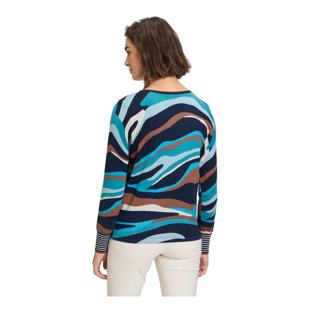 Betty Barclay Fijngebreide trui met print Multicolor Dames
