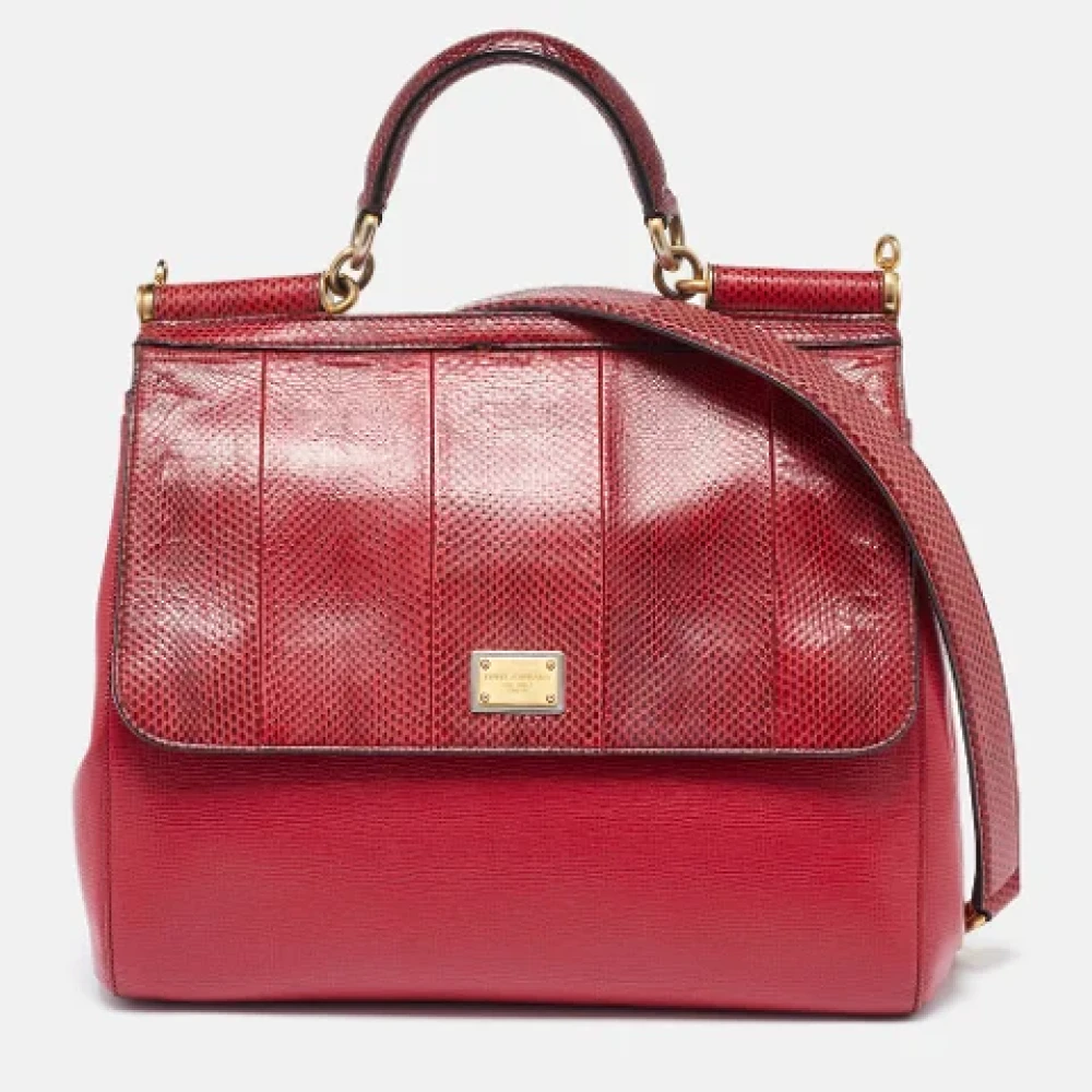 Dolce & Gabbana Pre-owned Leather handbags Red Dames