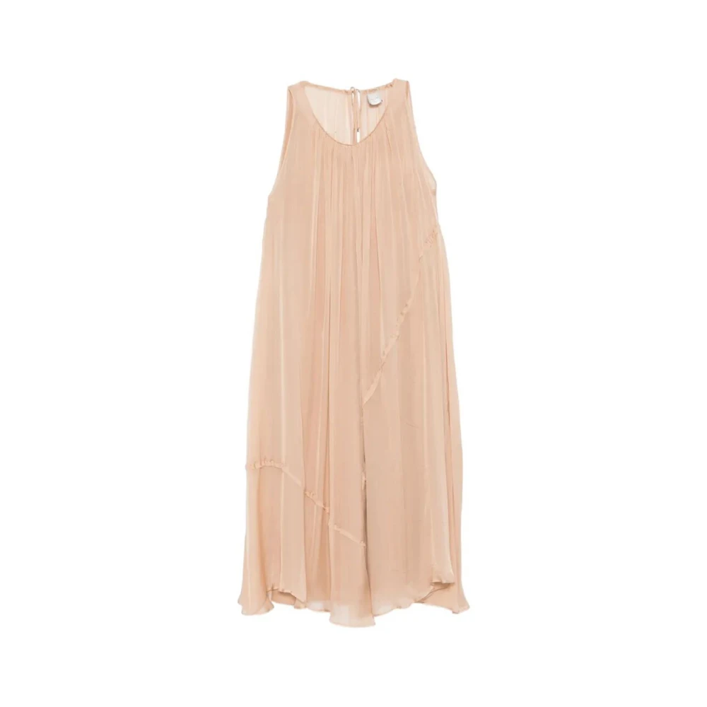 Alysi Women's Pink Midi Dresses, Xs, Long Chiffon Dress