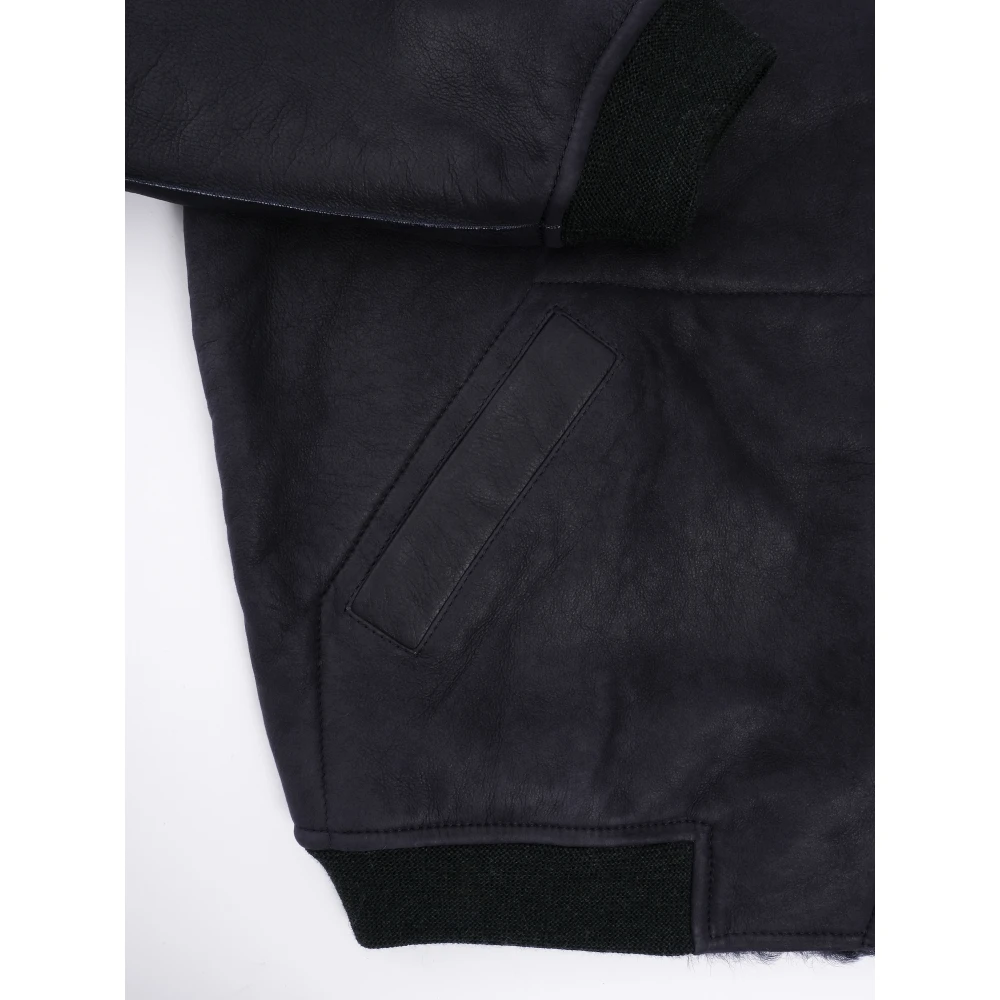 Giorgio Brato Omkeerbare Shearling Bomberjas Black Dames