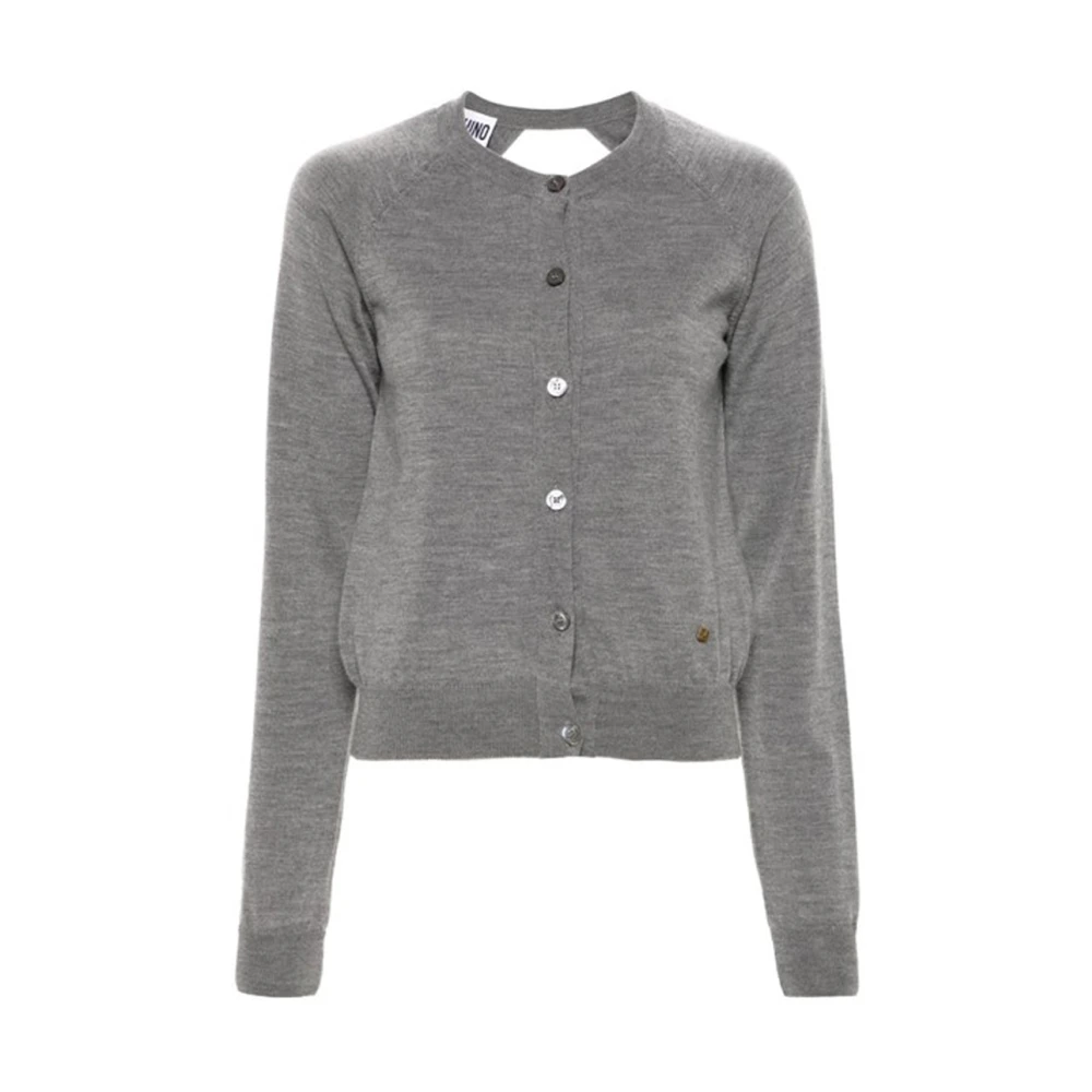 Moschino Women's Gray Cardigans, S, Grey Jumpers For Men And