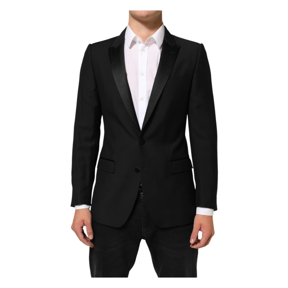 Dolce & Gabbana Men's Black Martini 2 Button Suit Blazer - Blazers - S - Jackets