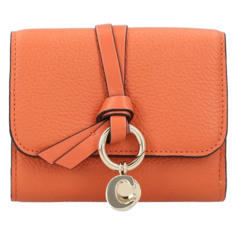 Chloé Leather wallets Orange Dames