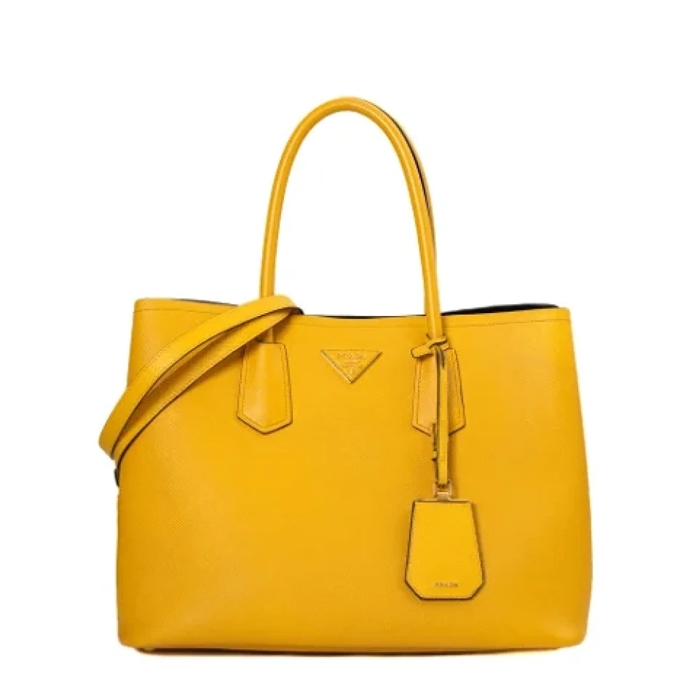 Prada Vintage Pre-owned Leather prada-bags Yellow Dames